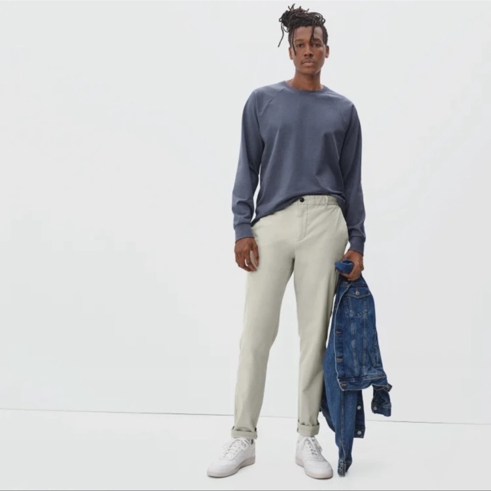 Everlane The Uniform Khaki Tan Khaki/Elastane Mens Pants size 36x32